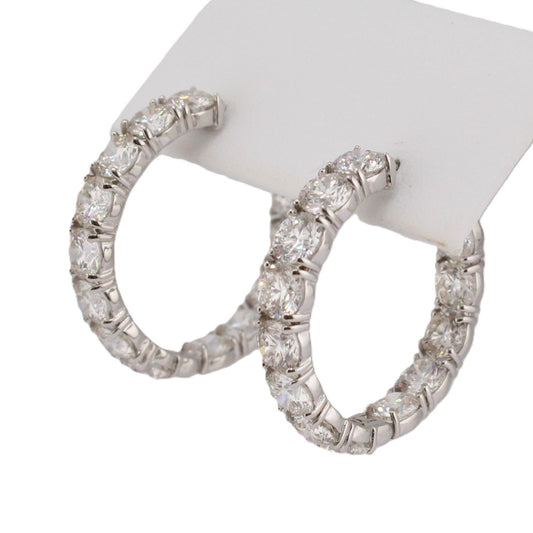 Diamond Inside Out Hoop Earrings