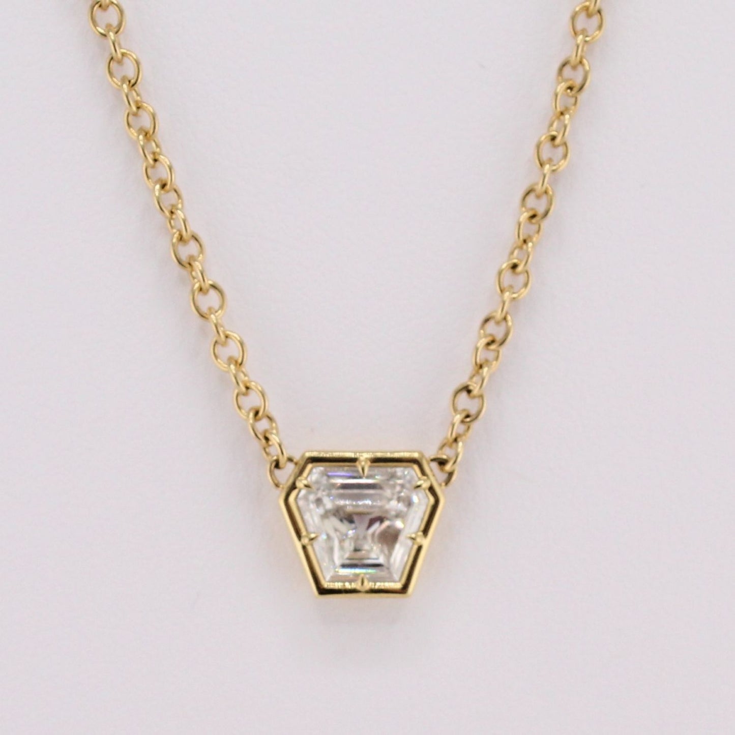 Shield Cut Diamond Pendant