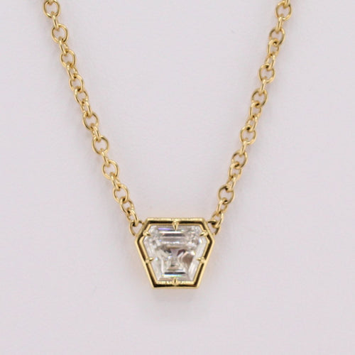 Shield Cut Diamond Pendant