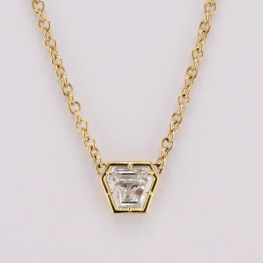 Shield Cut Diamond Pendant