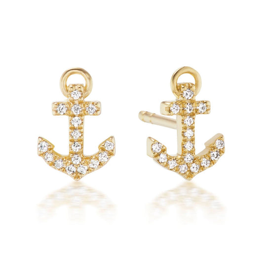 Amuleti Collection Diamond Anchor Earrings