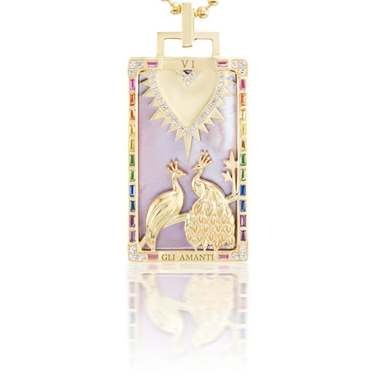 "Gli Amanti: The Lovers" Tarot Card Pendant