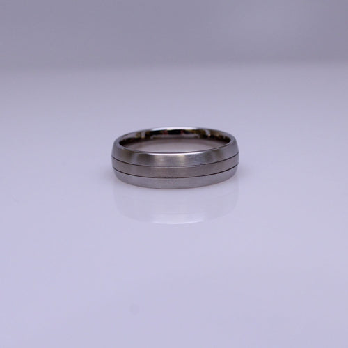 Platinum and 14K White Gold Band Ring