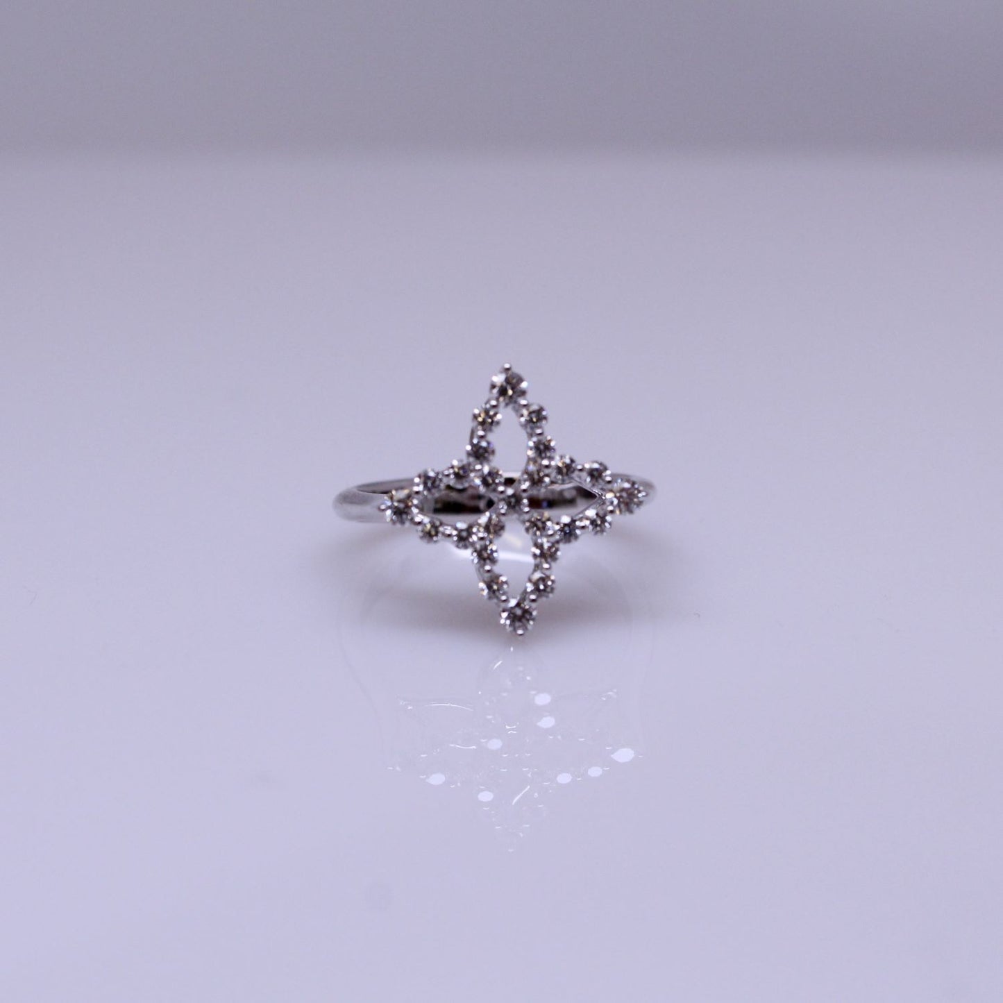 Princess Diamond Flower Ring