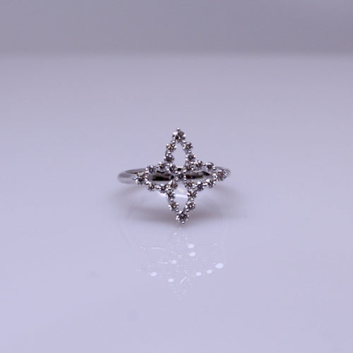 Princess Diamond Flower Ring