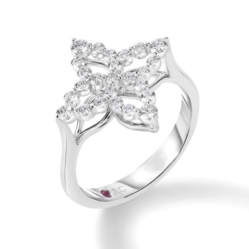 Princess Diamond Flower Ring