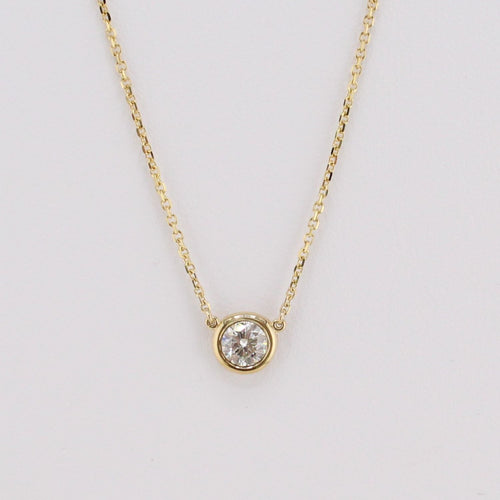 Diamonds-by-the-Yard Solitaire Pendant
