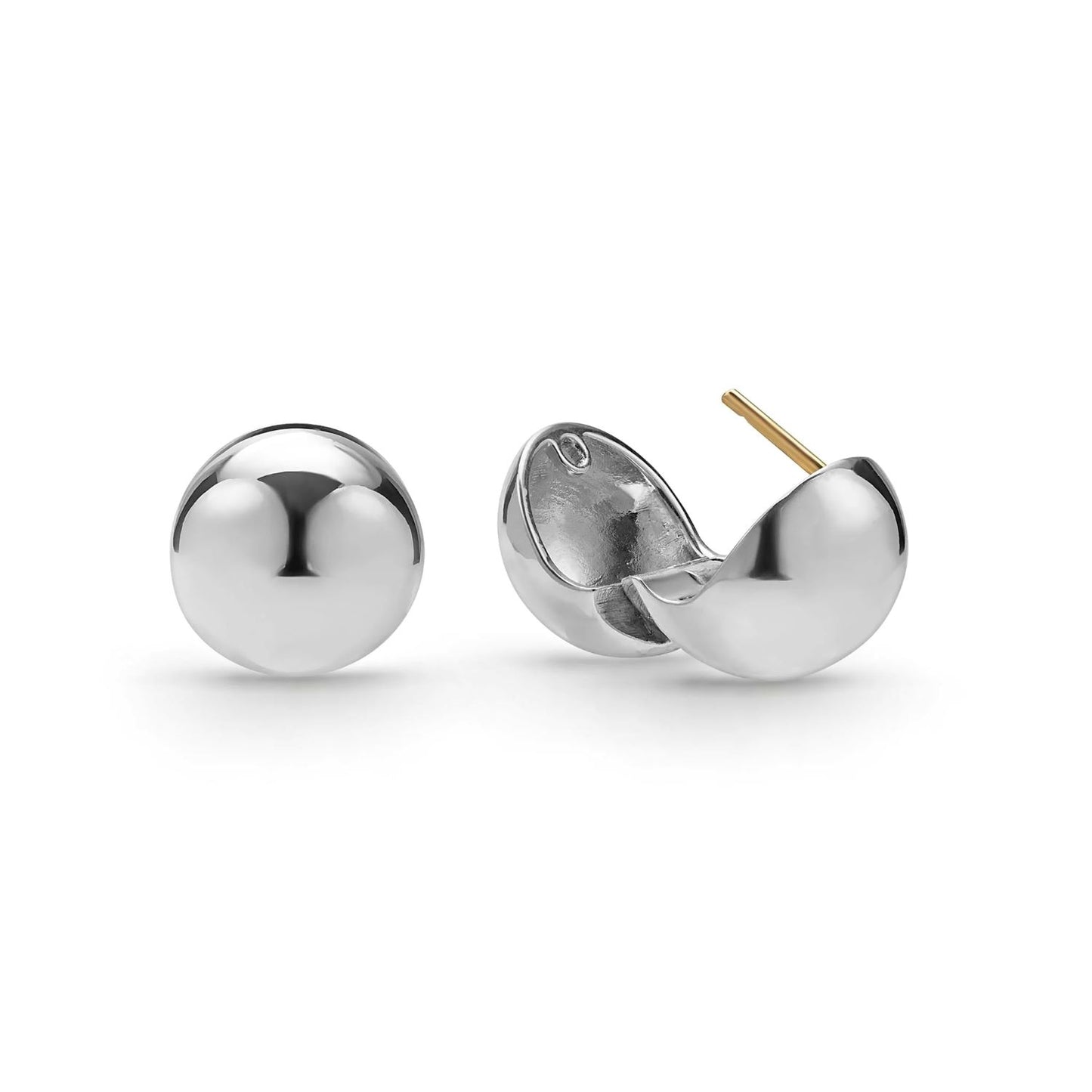 Caviar Bubbly Collection Round Huggie Earrings