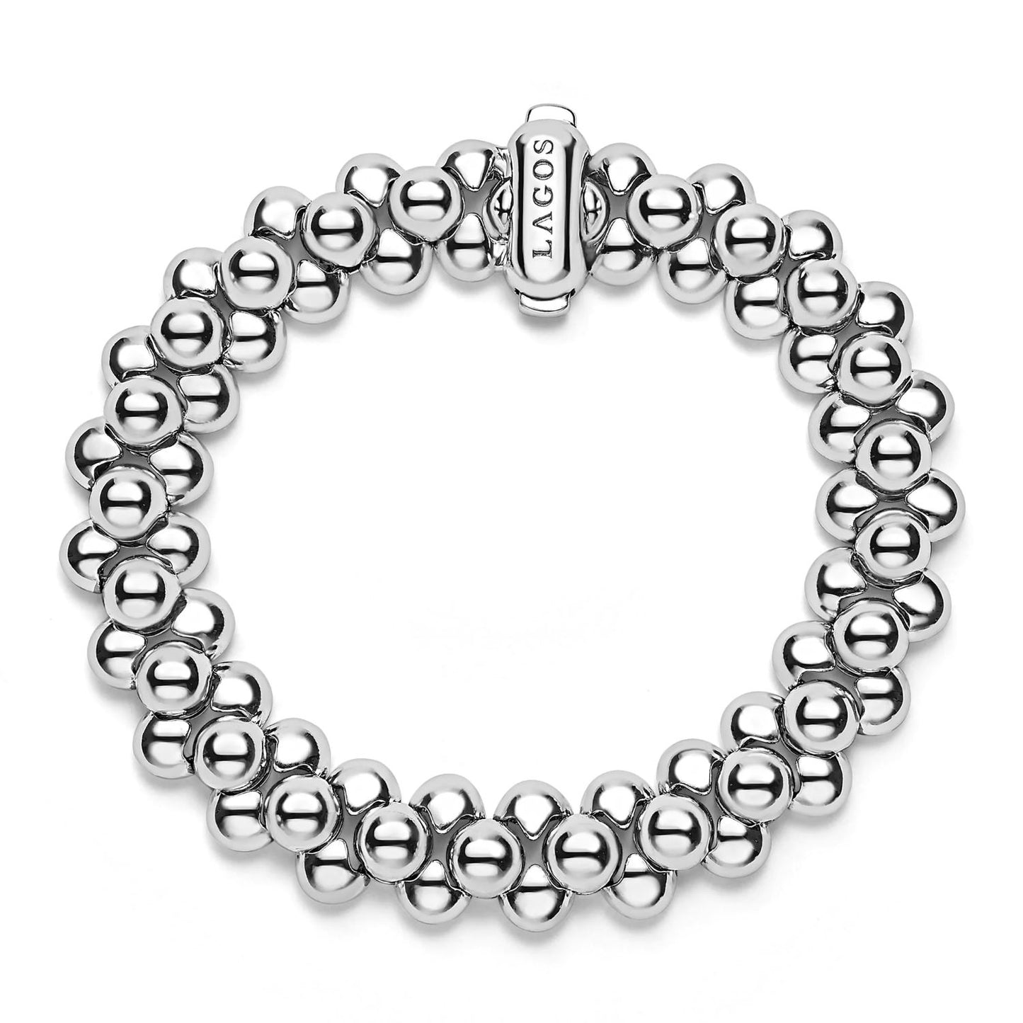 Caviar Bubbly Collection Three Row Beaded Bracelet