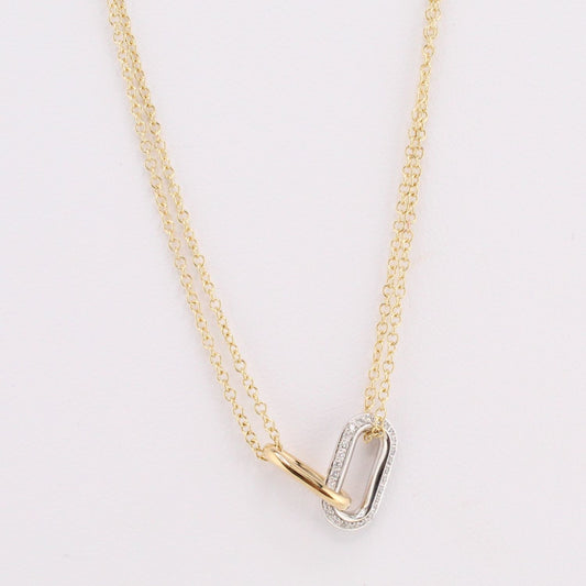 Two Tone Diamond Link Pendant