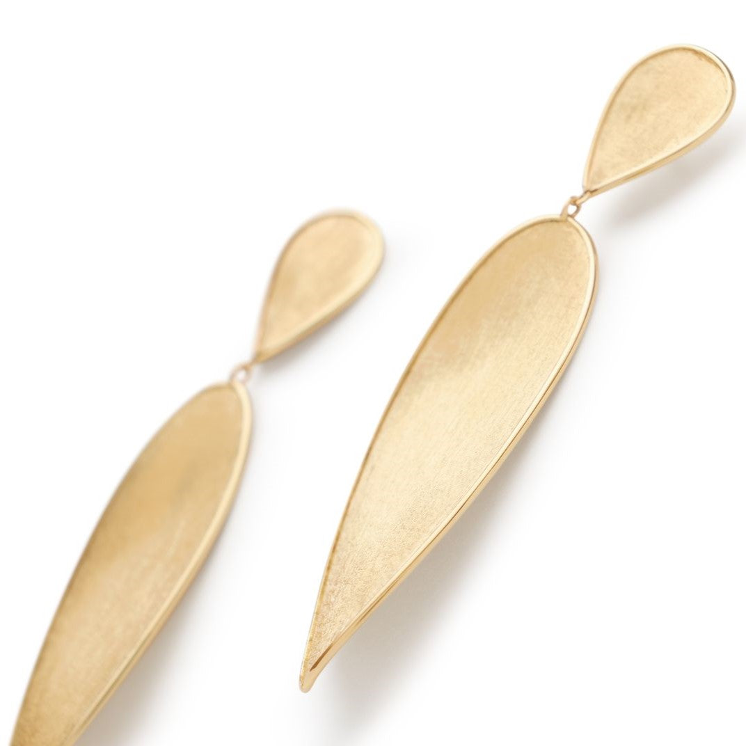Lunaria Twist Elongated Drop Earrings