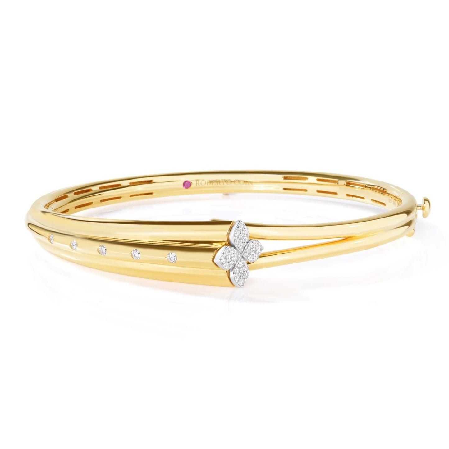 Love In Verona Collection Diamond Flower Bangle