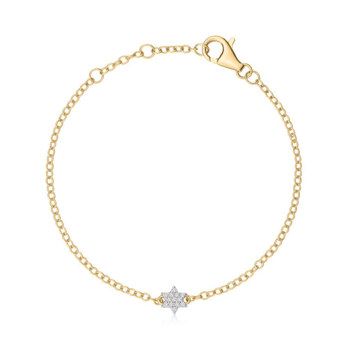 Affair Diamond Star of David Chain Bracelet