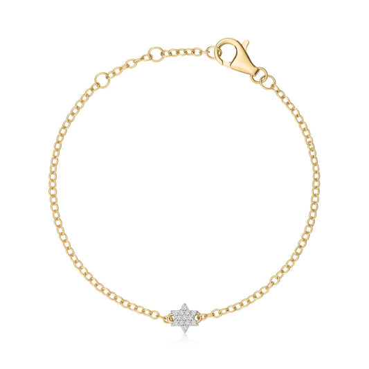 Affair Diamond Star of David Chain Bracelet