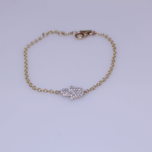 Affair Diamond Hamsa Chain Bracelet