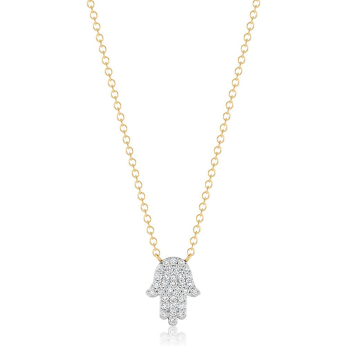Affair Diamond Micro Hamsa Necklace