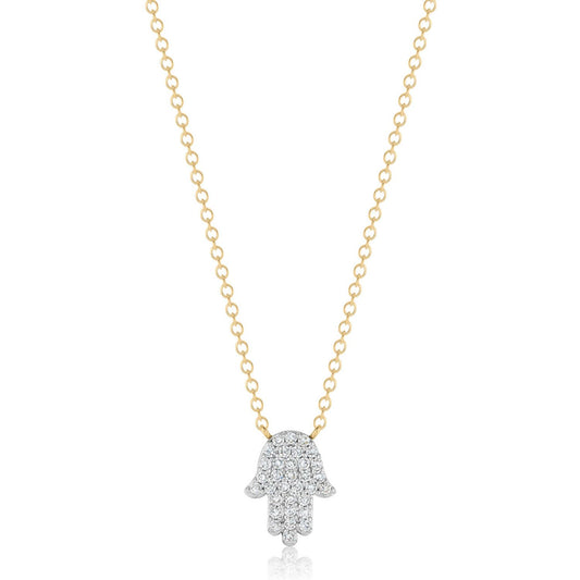 Affair Diamond Micro Hamsa Necklace