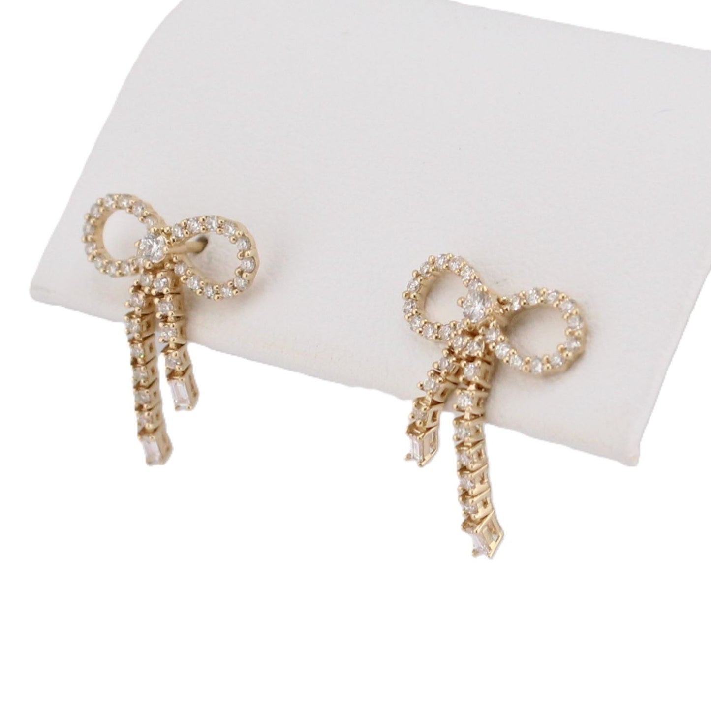 Diamond Bow Earrings