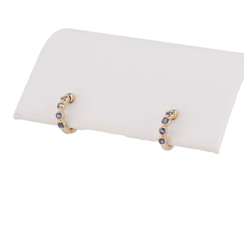 Blue Sapphire Hoops
