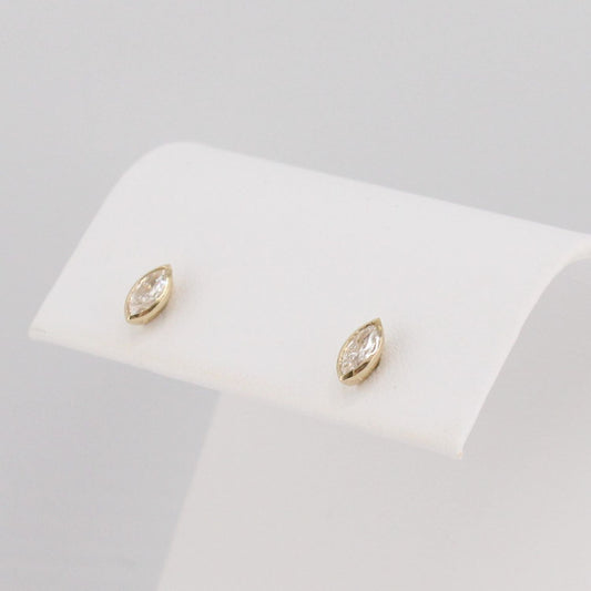 Marquise Cut Diamond Stud Earrings