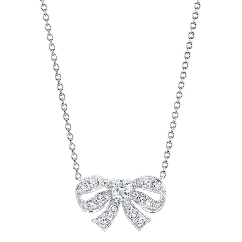 Diamond Bow Necklace