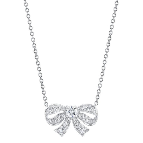Diamond Bow Necklace