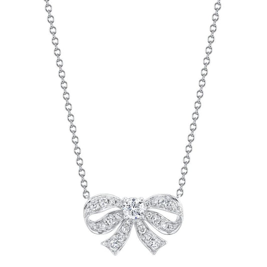 Diamond Bow Necklace