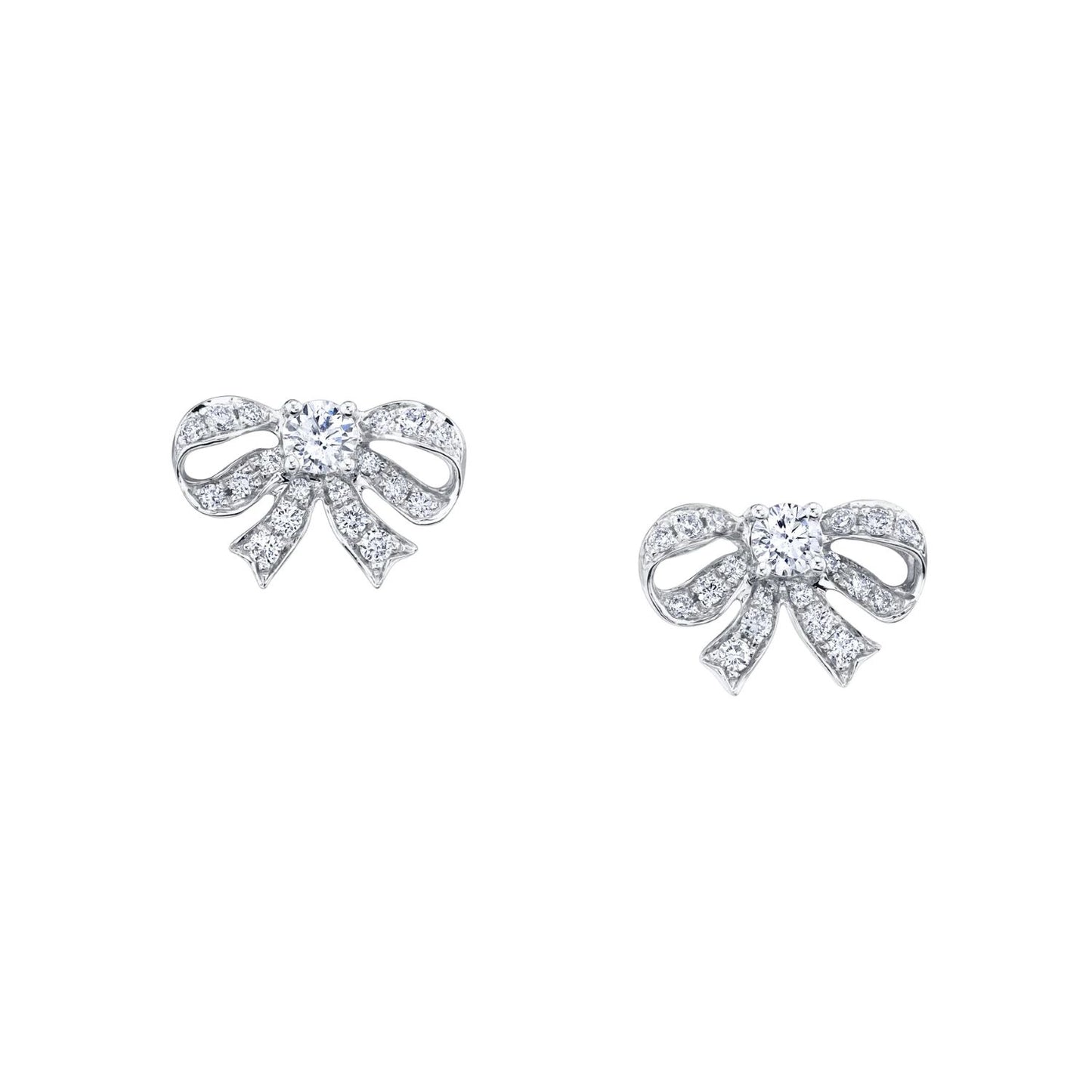 Diamond Bo Stud Earrings