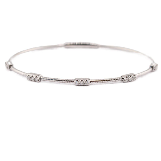 Flexible Diamond Station Bracelet