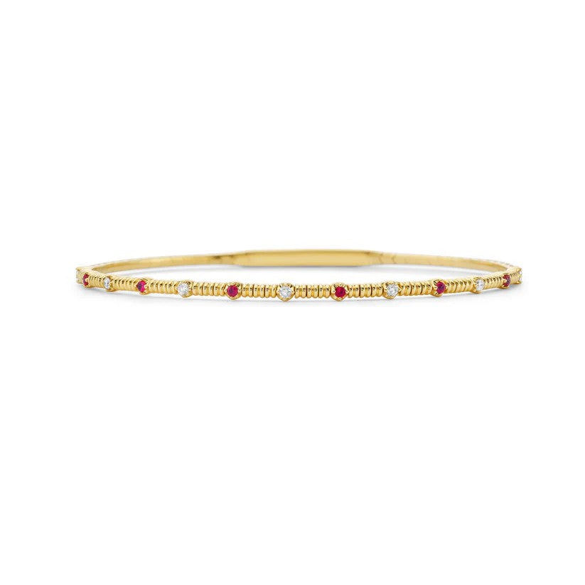 Ruby and Diamond Flexible Bracelet