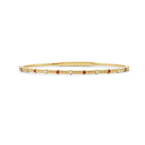 Ruby and Diamond Flexible Bracelet