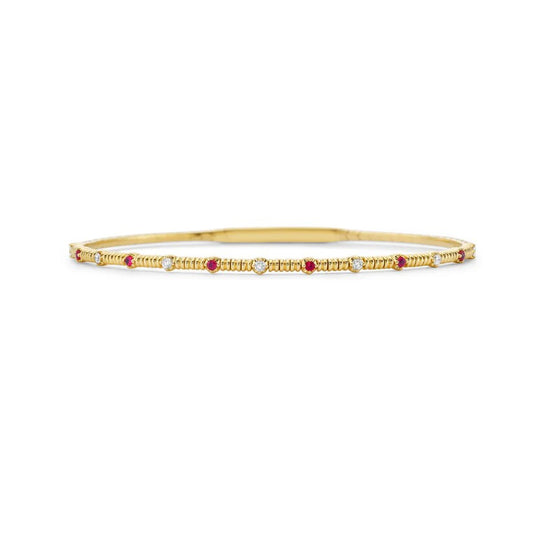 Ruby and Diamond Flexible Bracelet