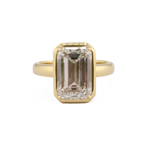 GIA Certified Emerald Cut Diamond Ring