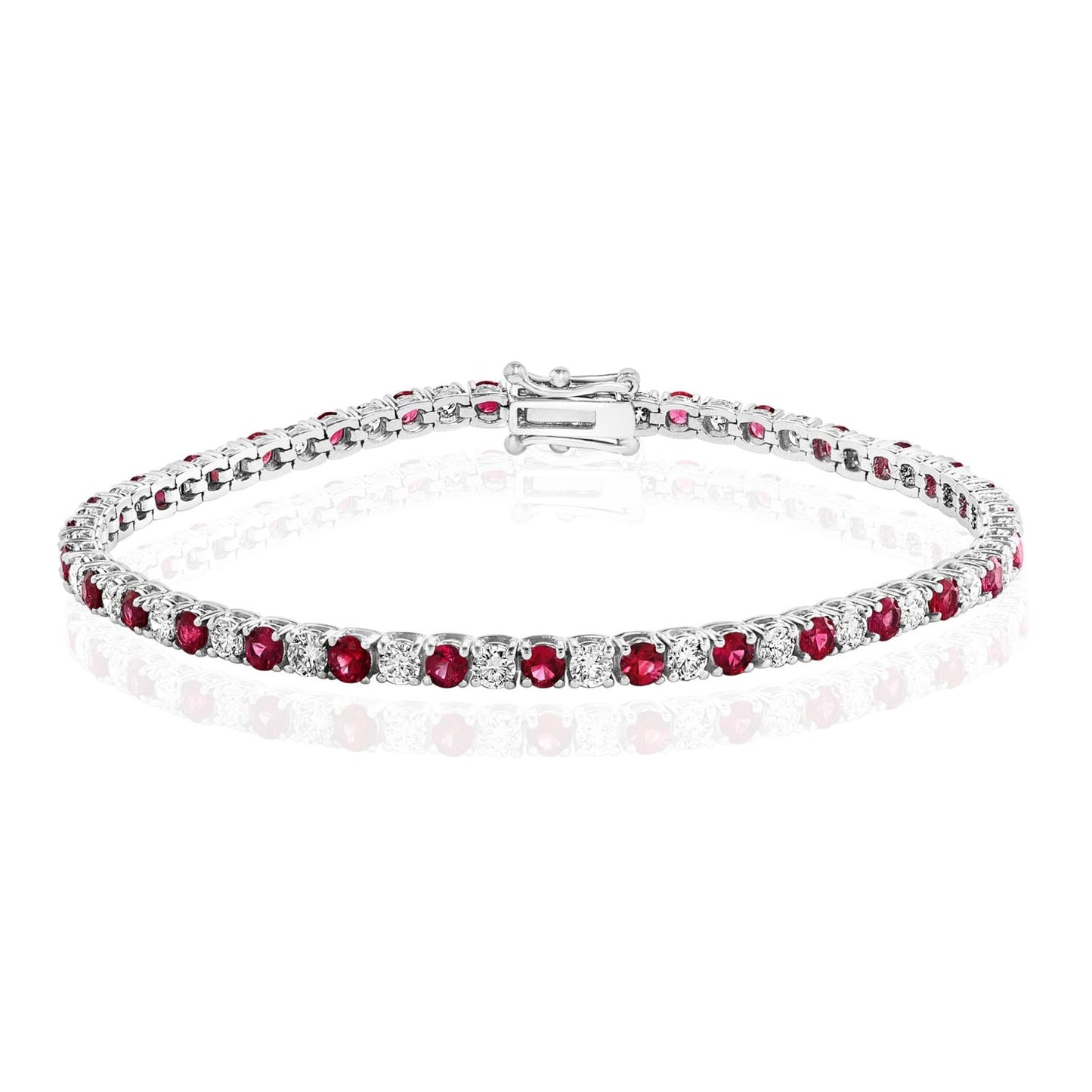 Diamond & Ruby Inline Bracelet