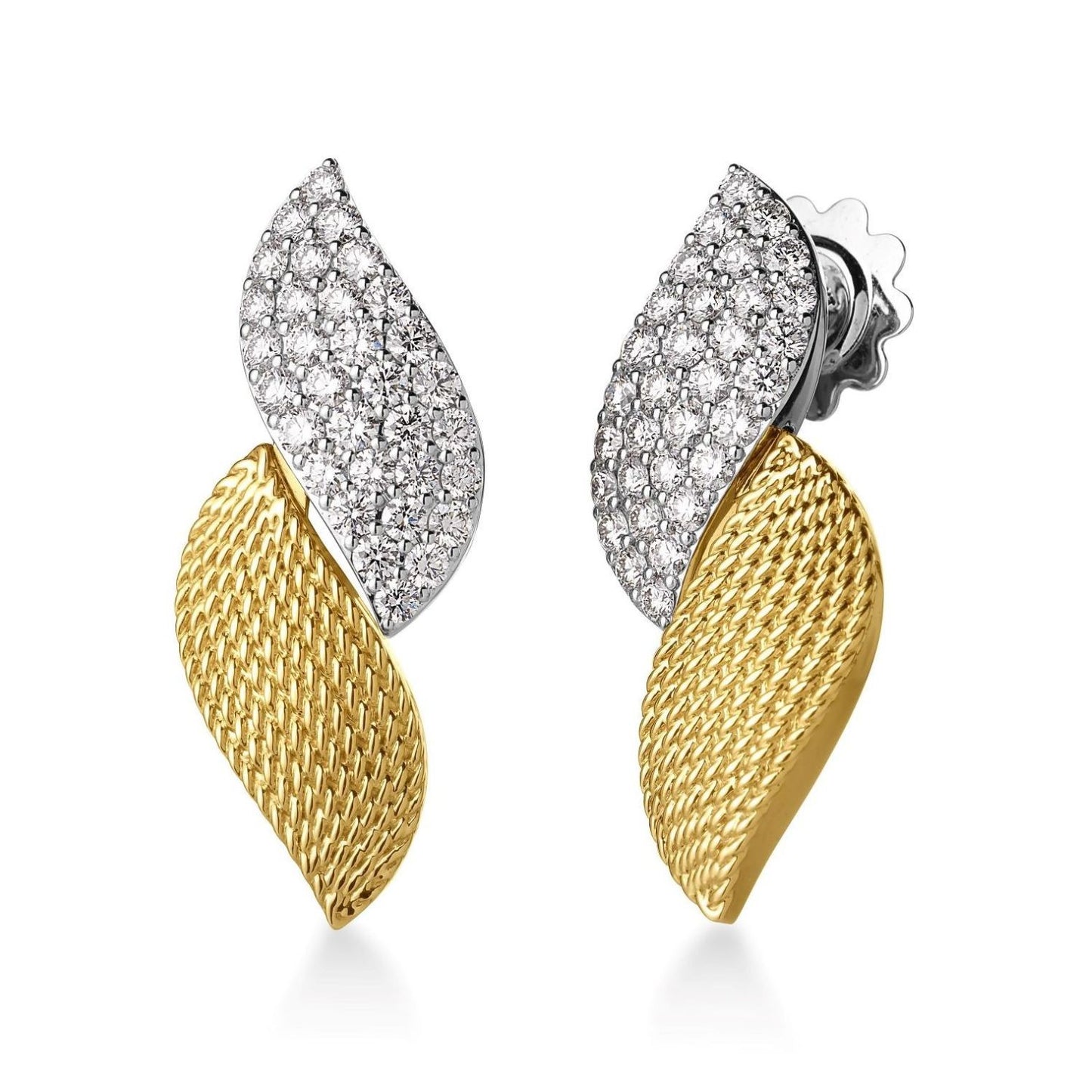 San Marco Textured Diamond Earrings