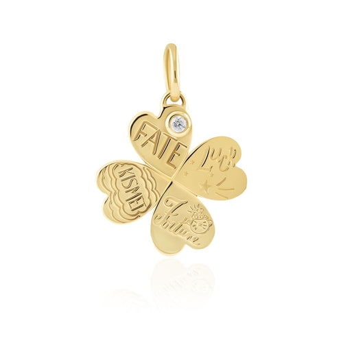 Diamond Kismet 4 Leaf Clover Pendant