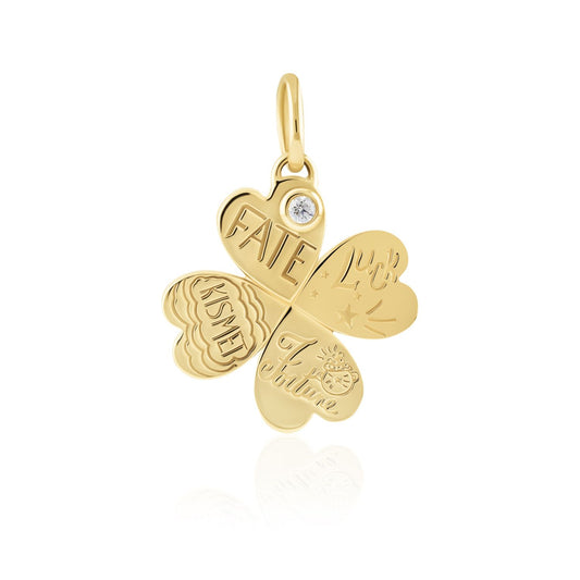 Diamond Kismet 4 Leaf Clover Pendant