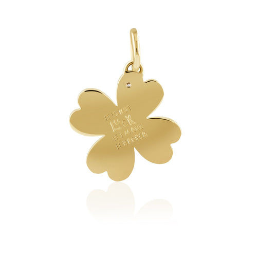 Diamond Kismet 4 Leaf Clover Pendant