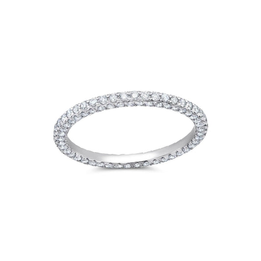 1CT Diamond 3 Sided Band