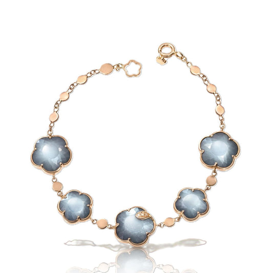 Ton Joli Collection Moonstone &Onyx Doublet Bracelet