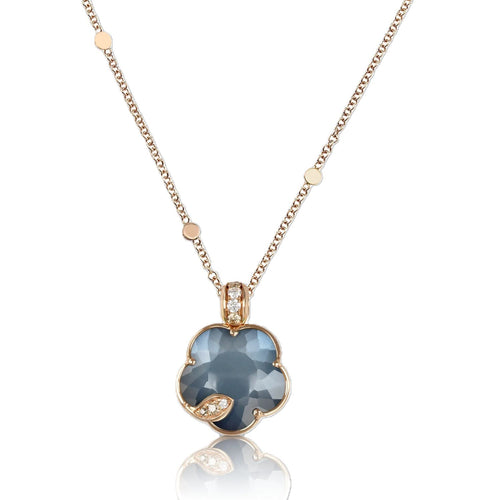 Petit Joli Collection Onyx & Moonstone DoubleT Necklace