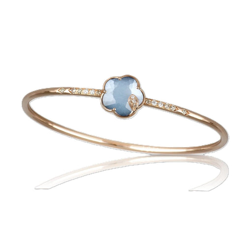 Petit Joli Collection Moonstone & Onyx Doublet Bangle Bracelet