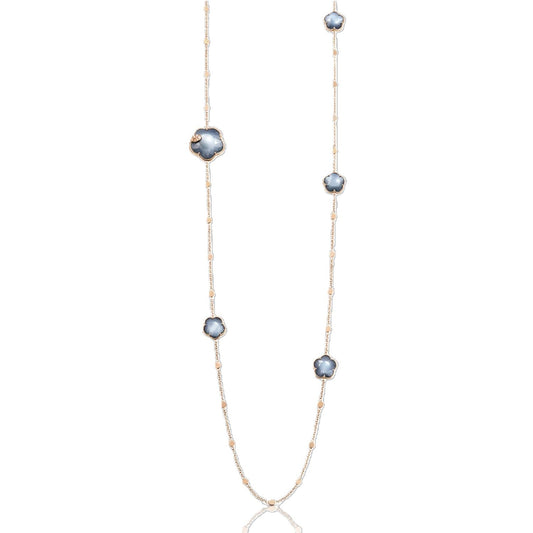 Ton Joli Collection Moonstone & Onyx Double Long Necklace