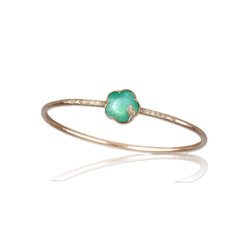 Petit Joli Collection Moonstone & Green Agate Doublet Bangle Bracelet