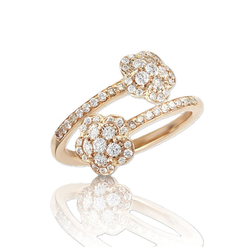 Figlia Dei Collection Diamond Flower Bypass Ring
