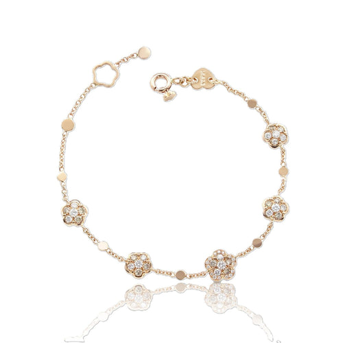 Figlia Dei Collection Diamond Flower Station Bracelet