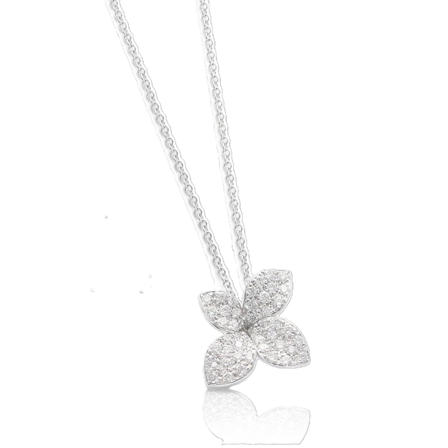 Petit Garden Collection Diamond Pave Flower Necklace