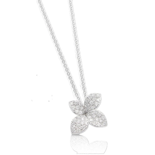 Petit Garden Collection Diamond Pave Flower Necklace