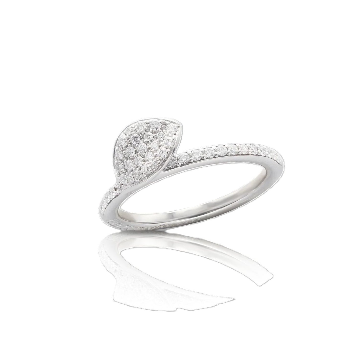 Petit Garden Collection  Pave Diamond Leaf Ring