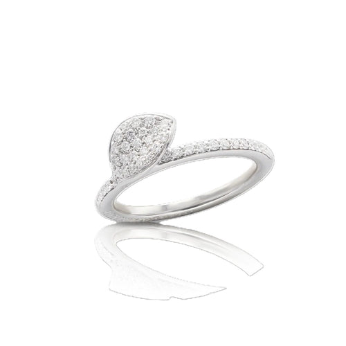 Petit Garden Collection  Pave Diamond Leaf Ring